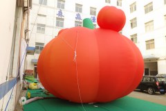 Giant Inflatable Pumpkin Bear Head Mascot for Halloween, Durable Free-Standing Advertising Inflatable