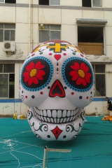 Wholesale Large Inflatable Skull Arch, Bulk LED Inflatable for Halloween Carnival & Amusement Park