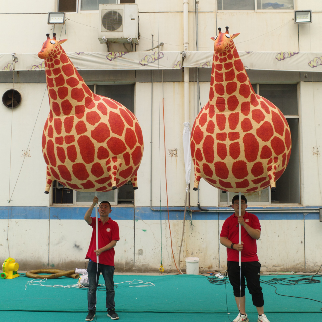 OEM Custom Handheld Inflatable Giraffe, Commercial Grade Inflatable for Carnival & Parade