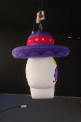 Giant Inflatable Sugar Skull with Sombrero for Day of the Dead, Durable Hanging Advertising Inflatable