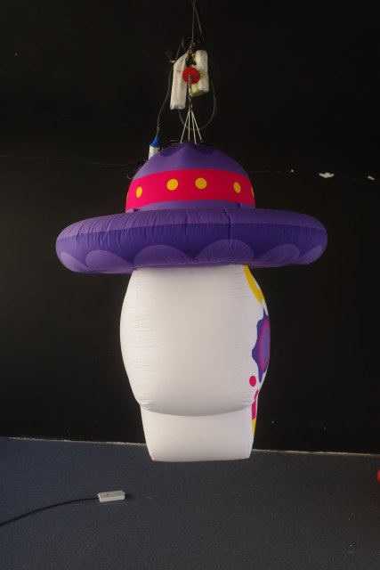 Giant Inflatable Sugar Skull with Sombrero for Day of the Dead, Durable Hanging Advertising Inflatable