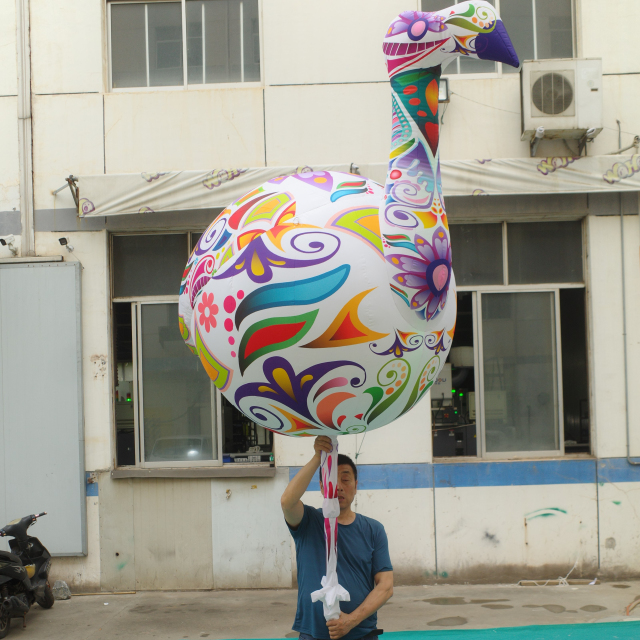 Artistic Pattern Inflatable Flamingo Mascot, Promotional Blow up Inflatable for Festival & Mall