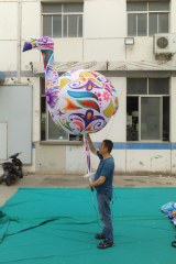 Artistic Pattern Inflatable Flamingo Mascot, Promotional Blow up Inflatable for Festival & Mall