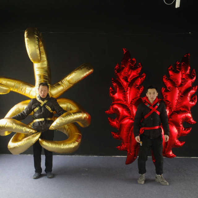 OEM Custom Wearable Inflatable Tentacle/Flame Wings, Commercial Grade Inflatable for Festival