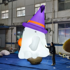 Large Inflatable Cute Ghost Mascot with Pumpkin, Promotional Blow up Inflatable for Mall & Event