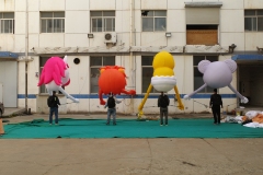 Wearable Inflatable Cartoon Animal Set (Unicorn, Lion, Duck, Mouse) for Parade, Durable Advertising Inflatable