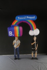 Professional Large Inflatable Rainbow Prop, Premium Advertising Inflatable for Commercial Exhibition & Promotion