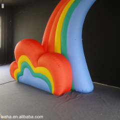 Colorful Gradient Rainbow & Cloud Inflatable, Promotional Advertising Blow up Inflatable for Kids Party & Carnival