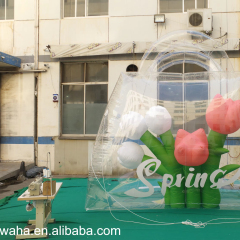 Customized Inflatable Tulip Display in Tote Bag, Advertising Inflatable for Commercial Decoration & Photo Booth