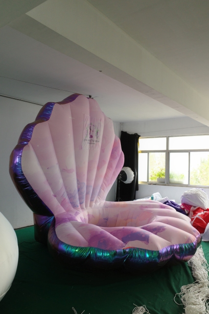 OEM Custom Inflatable Shell with Pearl, Commercial Grade Advertising Inflatable for Aquarium & Wedding Venue