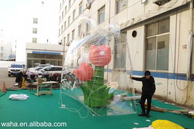 Customized Inflatable Tulip Display in Tote Bag, Advertising Inflatable for Commercial Decoration & Photo Booth