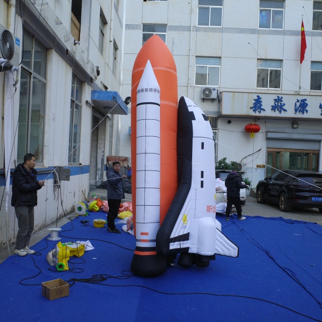 Giant Inflatable Rocket Ship Model, Advertising Inflatable for Museum & Commercial Decoration