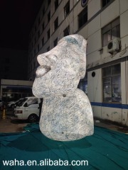 Custom Printed Stone Textured Moai Inflatable, Personalized Advertising Inflatable for Museum & Themed Event