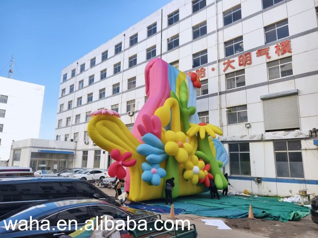 Premium Custom Colorful Floral Art Inflatable, Long-Lasting Advertising Inflatable for Mall & Public Art Project