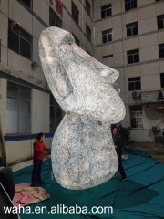 Custom Printed Stone Textured Moai Inflatable, Personalized Advertising Inflatable for Museum & Themed Event