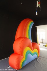 Colorful Gradient Rainbow & Cloud Inflatable, Promotional Advertising Blow up Inflatable for Kids Party & Carnival
