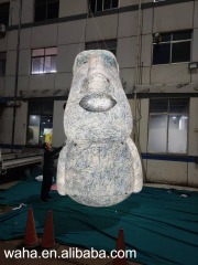 Custom Printed Stone Textured Moai Inflatable, Personalized Advertising Inflatable for Museum & Themed Event