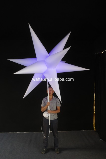 Customized Inflatable LED Striped Star Sculpture, Advertising Inflatable for Ceiling Installation & Commercial Decoration