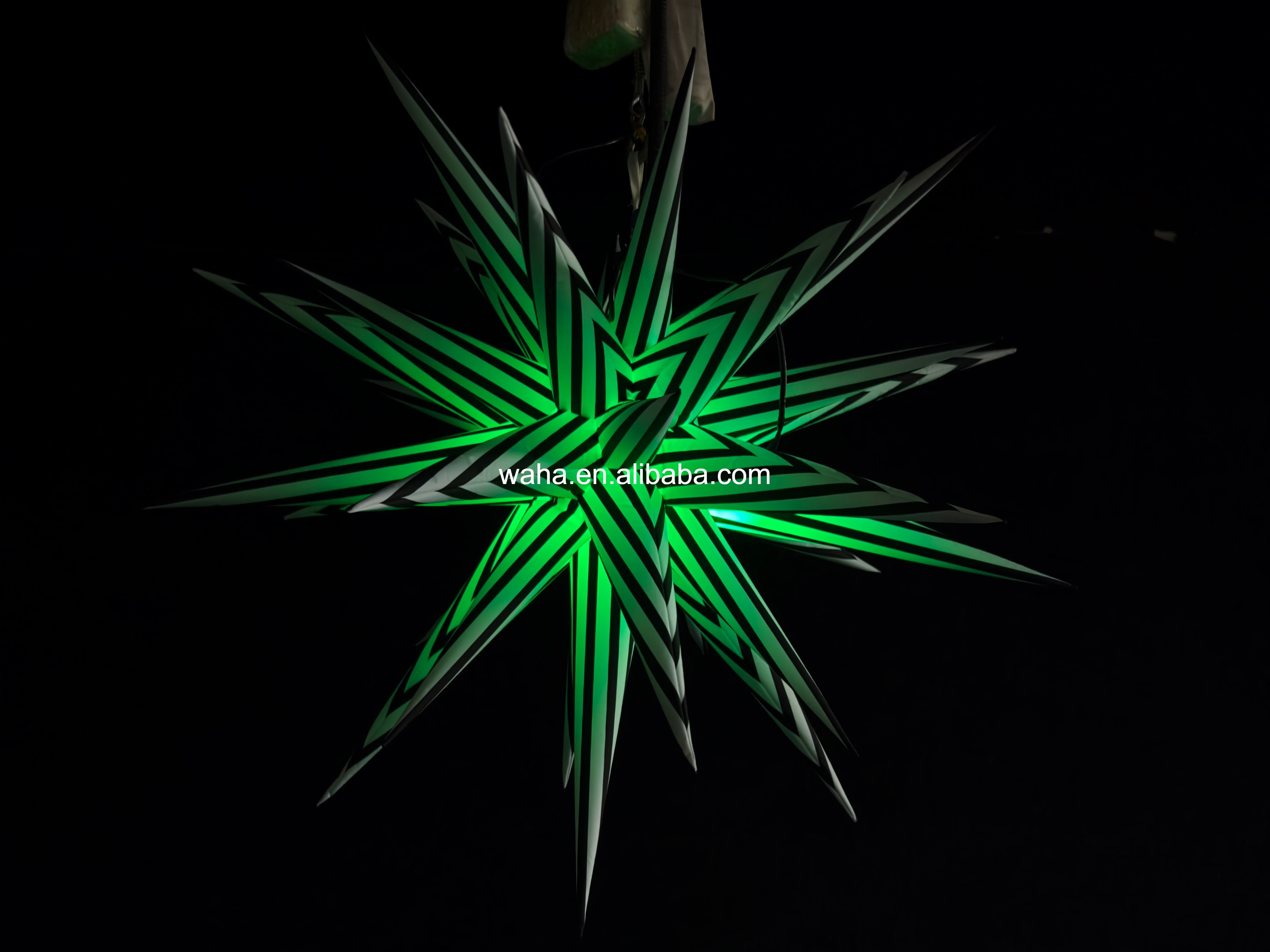 Professional Large LED Striped Star Sculpture, Premium Advertising Inflatable for Commercial Exhibition & Night Event