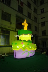 Customized Inflatable Birthday Cake Sculpture, Advertising Inflatable for Commercial Decoration & Photo Booth