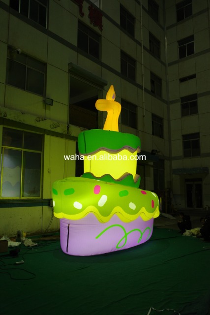 Customized Inflatable Birthday Cake Sculpture, Advertising Inflatable for Commercial Decoration & Photo Booth