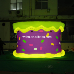 Colorful LED Hamburger Inflatable Prop, Promotional Advertising Blow up Inflatable for Fast Food & Carnival