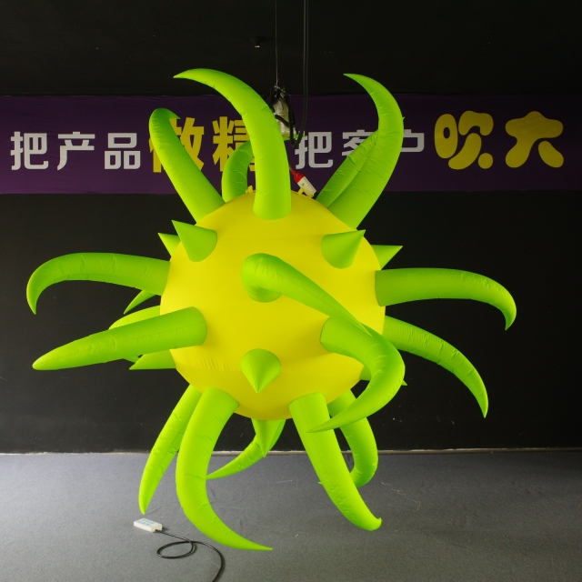 Customized Inflatable Spiky Sphere, Advertising Inflatable for Commercial Decoration & Ceiling Installation