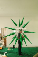 Customized Inflatable Spiky Sphere with Metallic Spikes, Advertising Inflatable for Ceiling Installation & Commercial Decoration