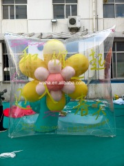 Customized Inflatable Transparent Flower Bag, Advertising Inflatable for Commercial Decoration & Photo Booth