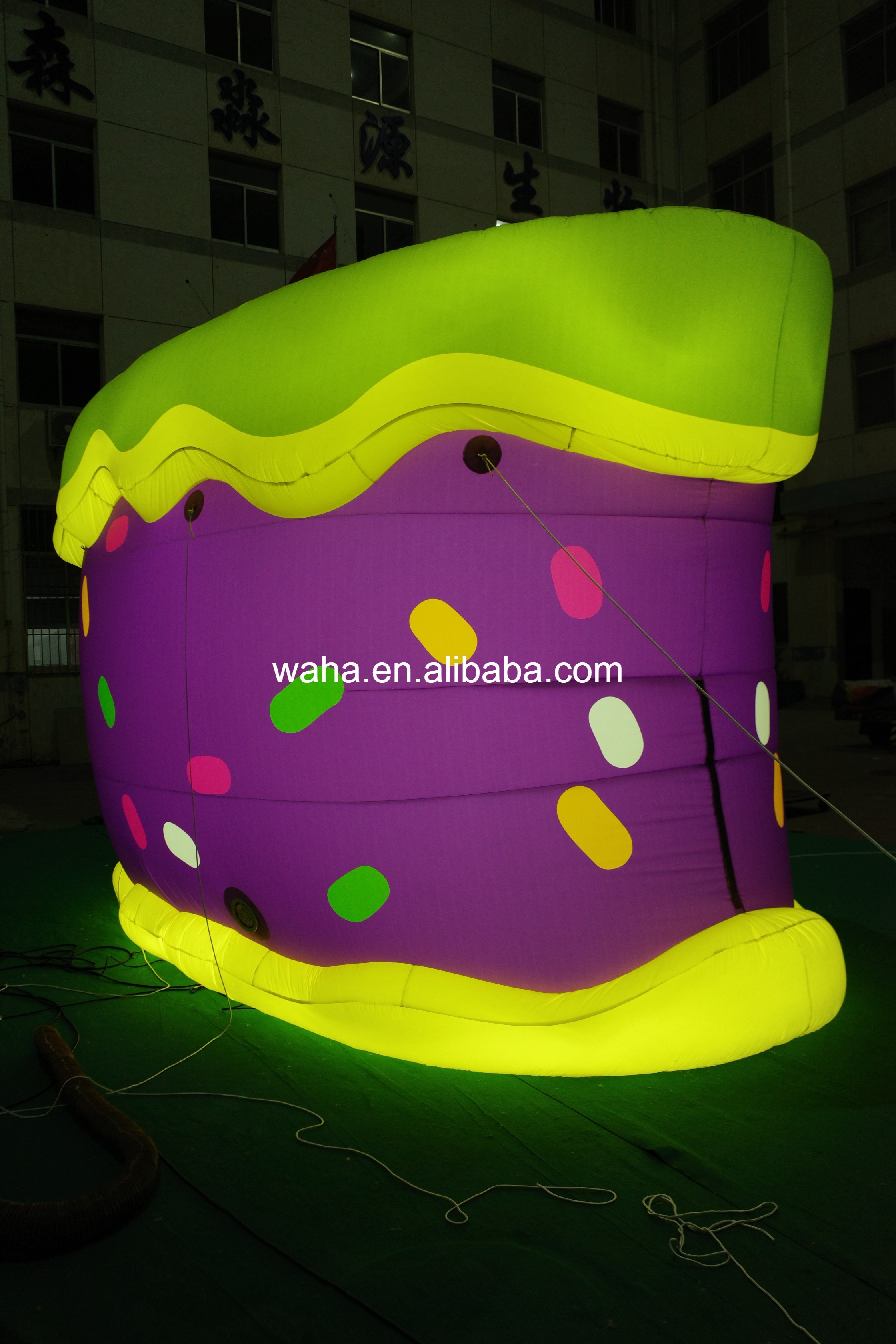 Colorful LED Hamburger Inflatable Prop, Promotional Advertising Blow up Inflatable for Fast Food & Carnival
