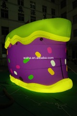 Colorful LED Hamburger Inflatable Prop, Promotional Advertising Blow up Inflatable for Fast Food & Carnival