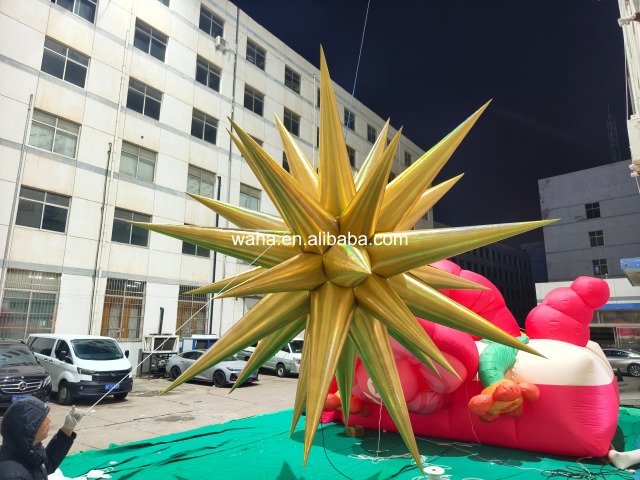 Premium Custom Metallic Star Themed Inflatable, Long-Lasting Advertising Inflatable for Mall & Festival Display