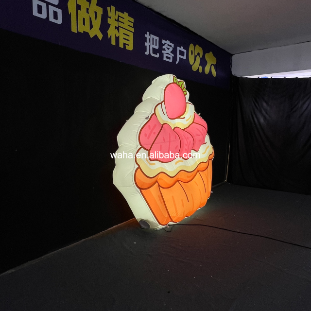 Cartoon Cupcake Inflatable Prop, Promotional Advertising Blow up Inflatable for Dessert Shop & Party