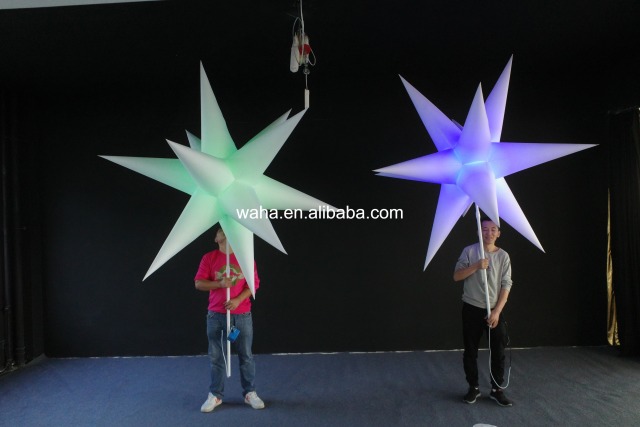 Customized Inflatable LED Striped Star Sculpture, Advertising Inflatable for Ceiling Installation & Commercial Decoration