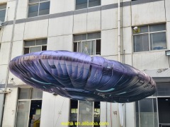 Custom Printed Cyberpunk UFO Inflatable, Personalized Advertising Inflatable for Sci-Fi Convention & Brand Promotion