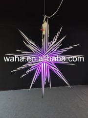 Professional Large LED Striped Star Sculpture, Premium Advertising Inflatable for Commercial Exhibition & Night Event