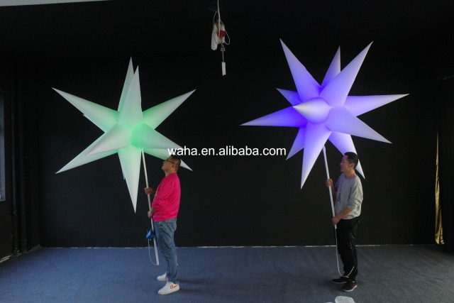 Customized Inflatable LED Striped Star Sculpture, Advertising Inflatable for Ceiling Installation & Commercial Decoration