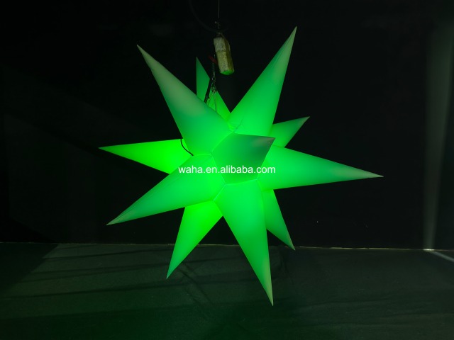 Customized Inflatable LED Striped Star Sculpture, Advertising Inflatable for Ceiling Installation & Commercial Decoration