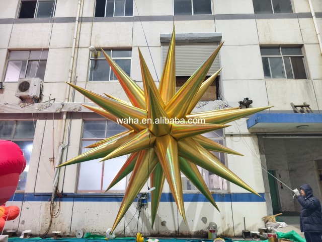 Premium Custom Metallic Star Themed Inflatable, Long-Lasting Advertising Inflatable for Mall & Festival Display