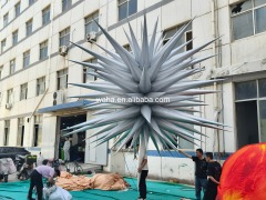 Metallic Gold Spiky Star Inflatable Prop, Promotional Advertising Blow up Inflatable for Festival & Party