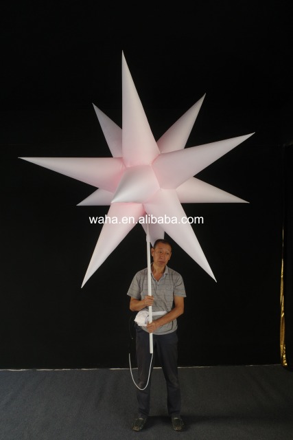 Customized Inflatable LED Striped Star Sculpture, Advertising Inflatable for Ceiling Installation & Commercial Decoration