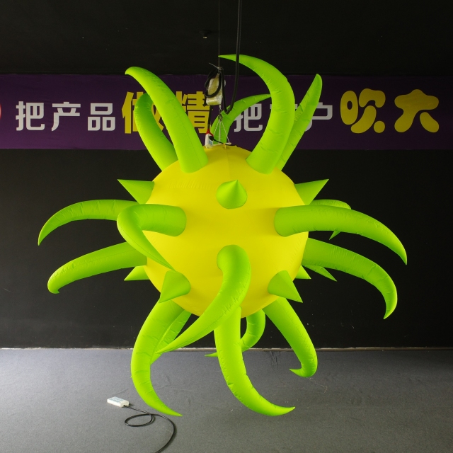 Customized Inflatable Spiky Sphere, Advertising Inflatable for Commercial Decoration & Ceiling Installation