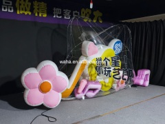 Transparent Cat Ear Inflatable Installation, Promotional Advertising Blow up Inflatable for Music & Art Themed Event