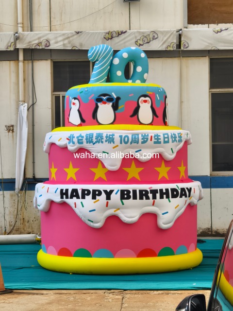 Customized Inflatable Pastel Cake Sculpture, Advertising Inflatable for Commercial Decoration & Photo Booth