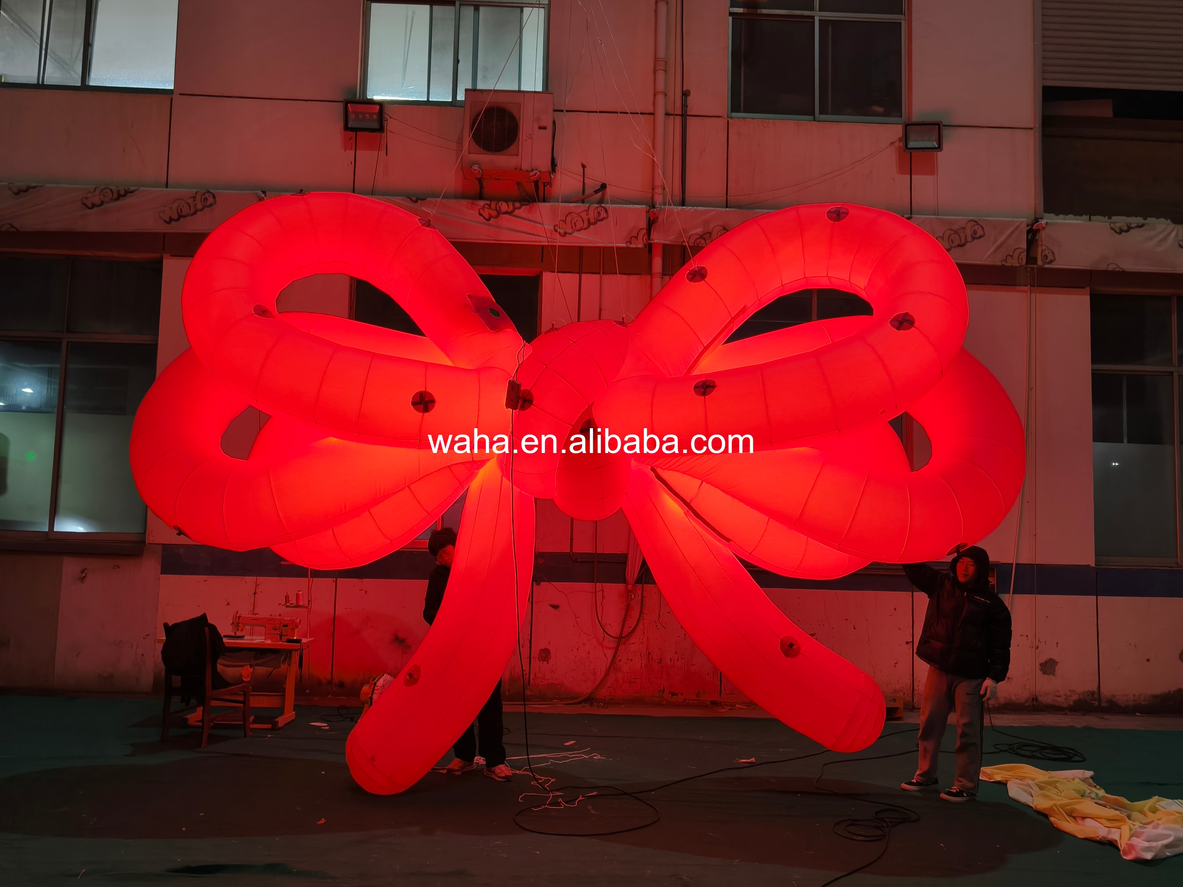 Professional Large LED Bow Sculpture, Premium Advertising Inflatable for Commercial Exhibition & Holiday Promotion