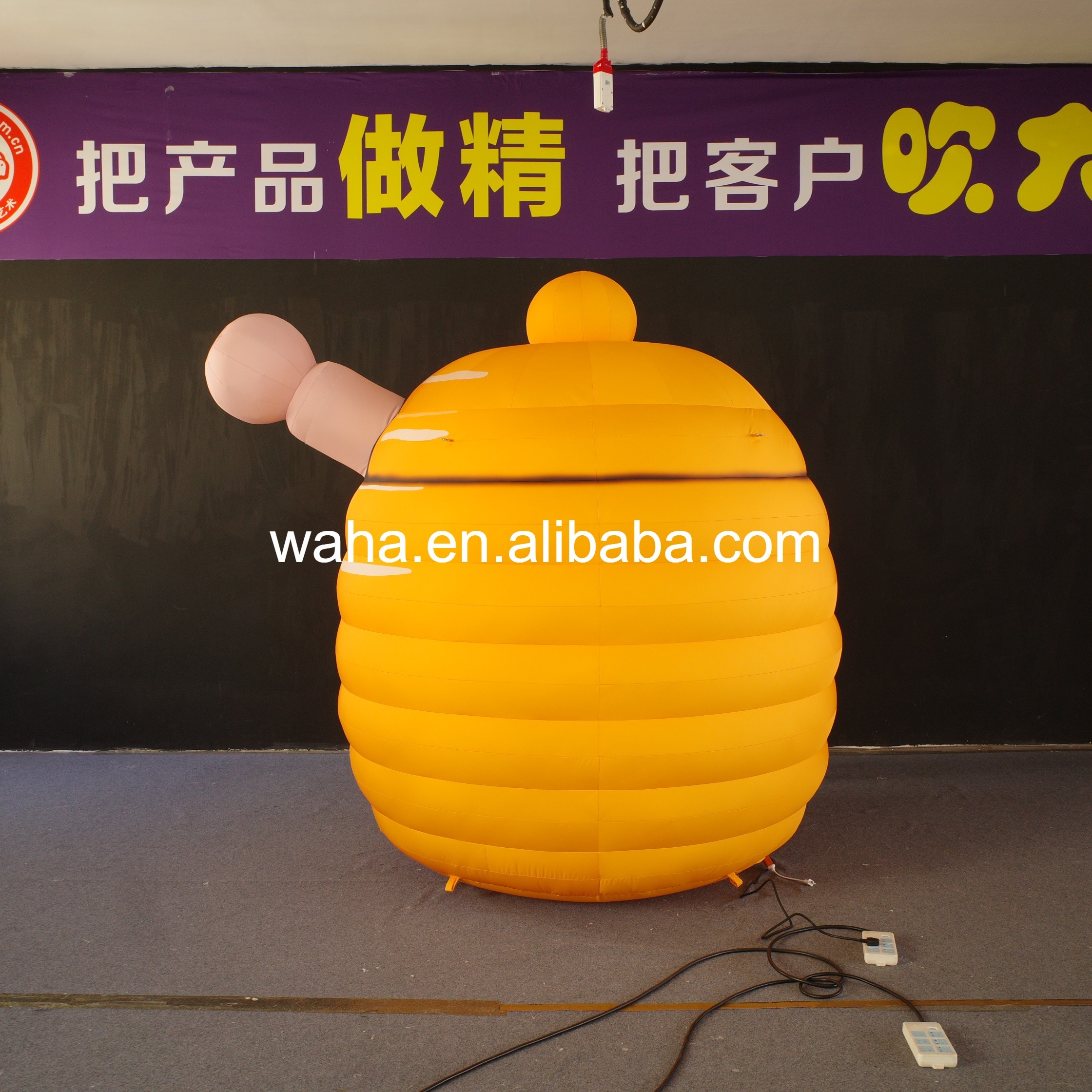 Rotating Honey Pot Inflatable Prop, Promotional Advertising Blow up Inflatable for Theme Park & Carnival