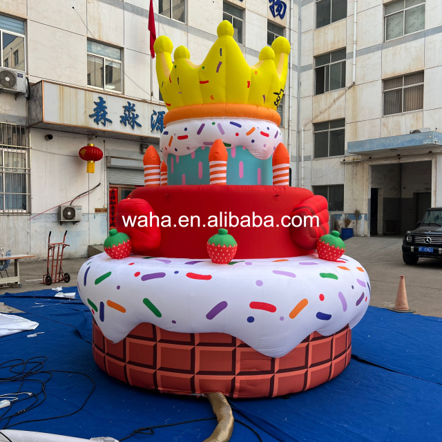 OEM Custom Tiered Cake Inflatable, Commercial Grade Advertising Inflatable for Bakery Brand & Birthday Event