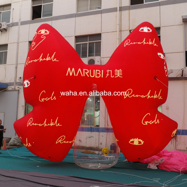 Custom Printed Polka Dot Bow Inflatable, Personalized Advertising Inflatable for Valentine's & Retail Campaign