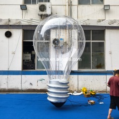 Custom Printed Transparent Light Bulb Inflatable, Personalized Advertising Inflatable for Mall & Technology Event