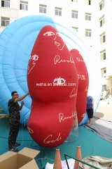 Custom Printed Polka Dot Bow Inflatable, Personalized Advertising Inflatable for Valentine's & Retail Campaign
